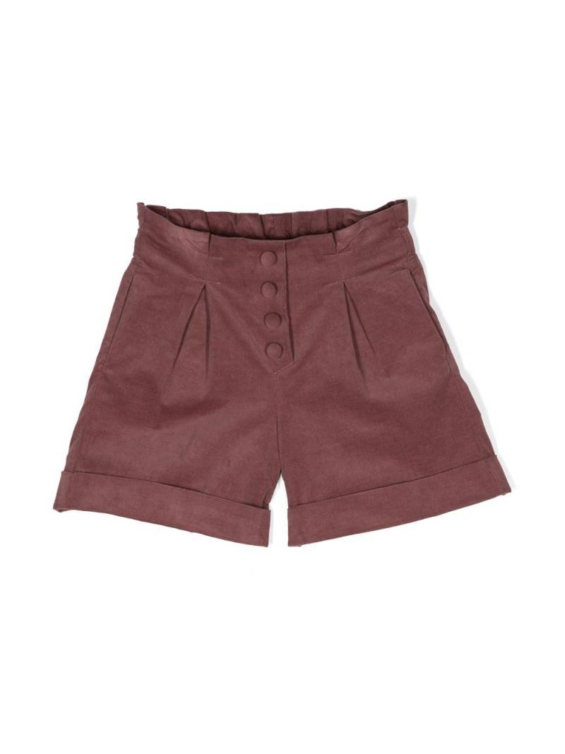 Simonetta button-up corduroy shorts - Pink von Simonetta