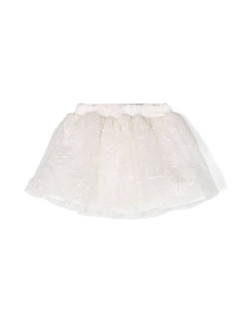 Simonetta floral-embroidered tutu skirt - White von Simonetta