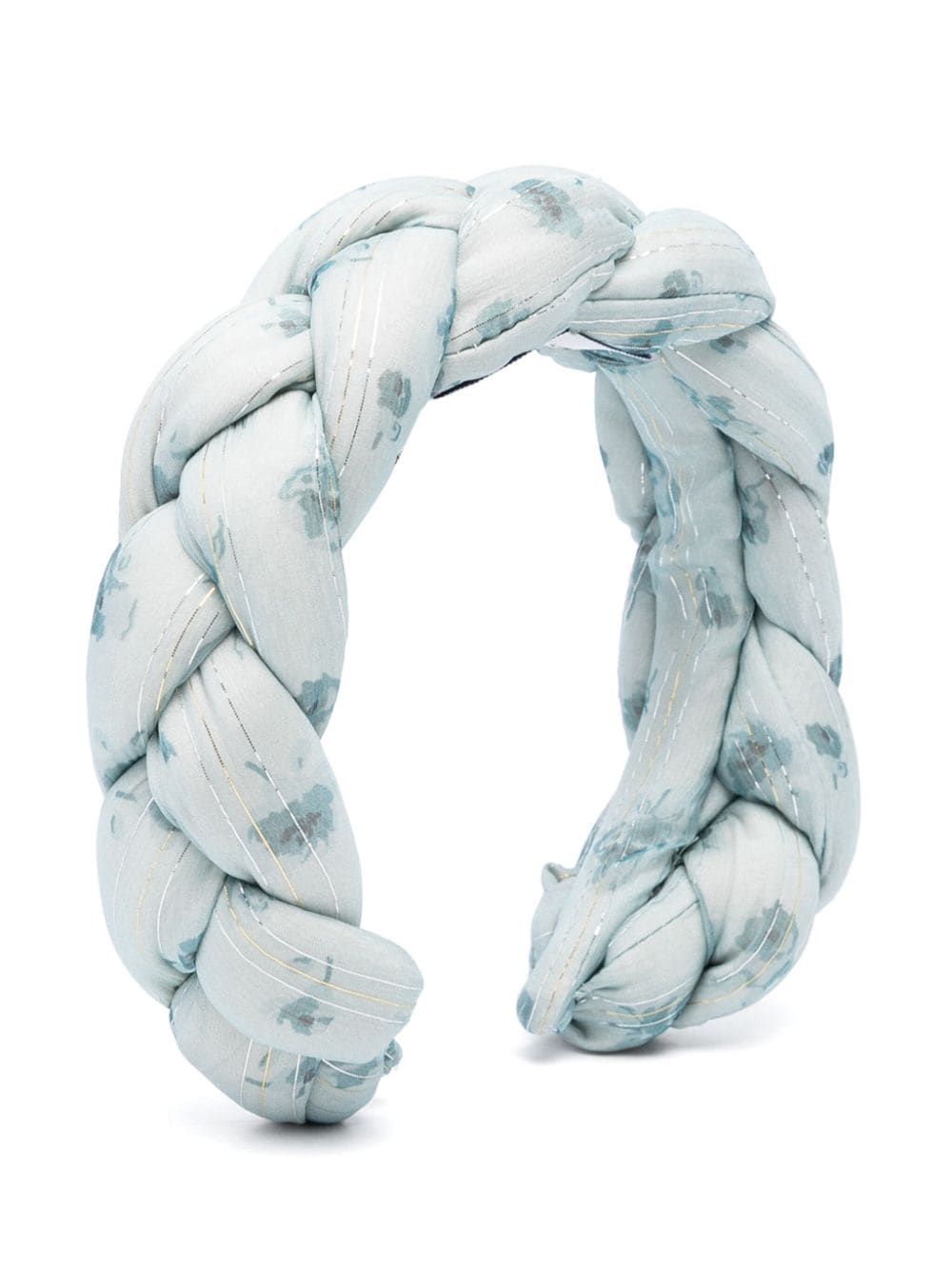 Simonetta floral-print braided headband - Blue von Simonetta