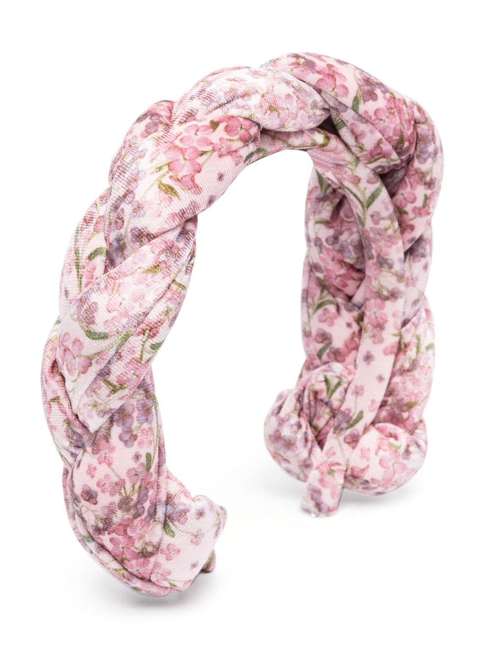 Simonetta floral-print braided headband - Pink von Simonetta
