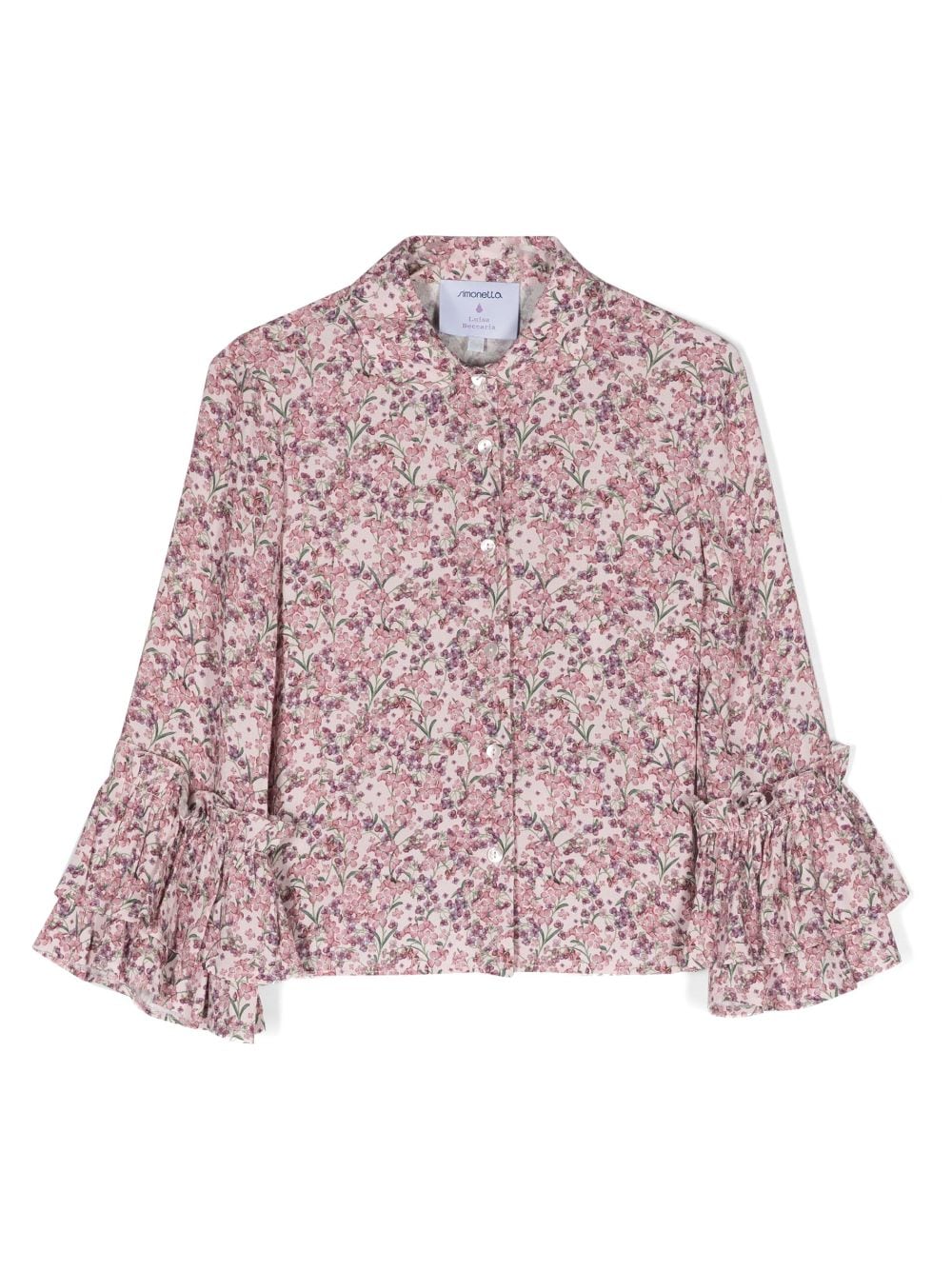 Simonetta floral-print cotton shirt - Pink von Simonetta