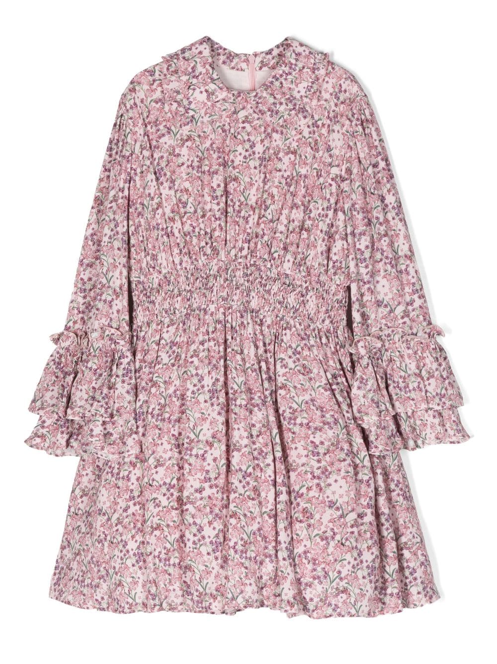 Simonetta floral-print flared dress - Pink von Simonetta