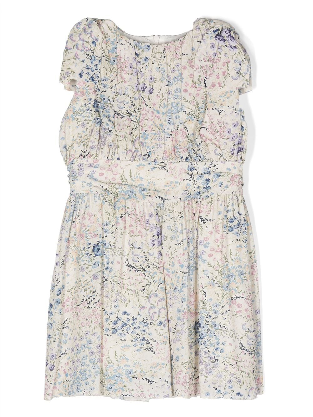 Simonetta floral-print sleeveless dress - Neutrals von Simonetta