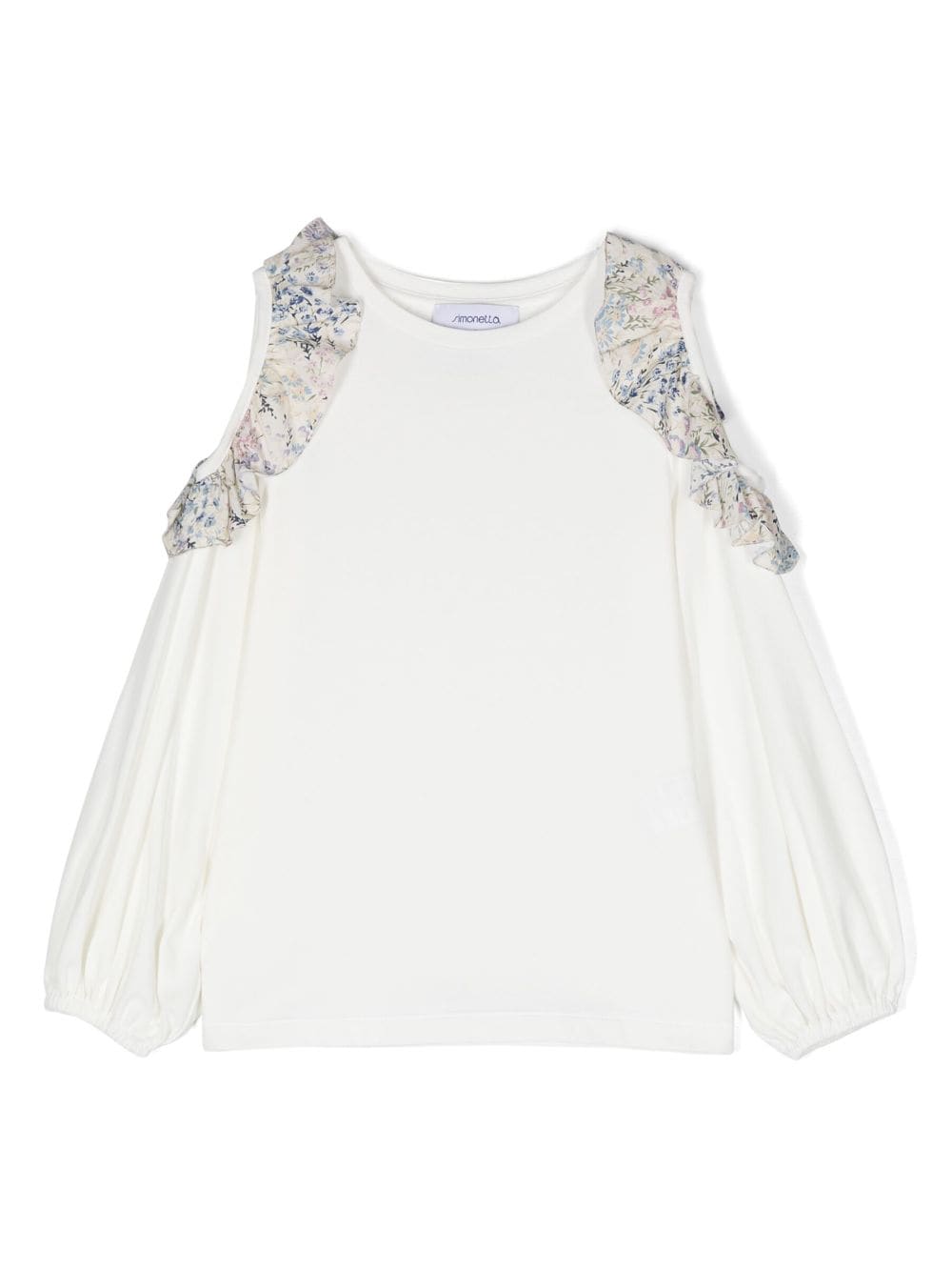 Simonetta graphic-print long-sleeved blouse - White von Simonetta