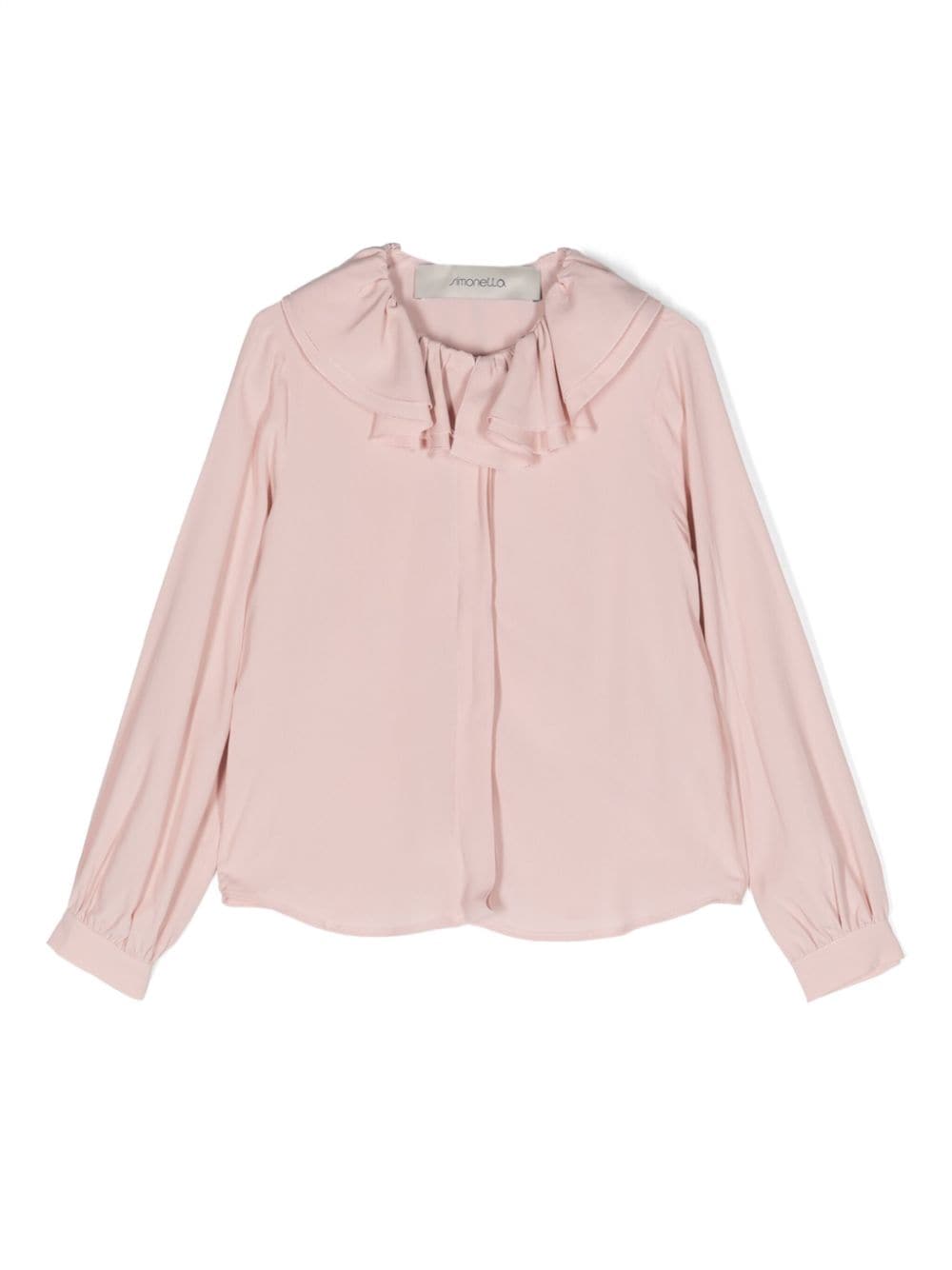 Simonetta ruffle-detail long-sleeve blouse - Pink von Simonetta