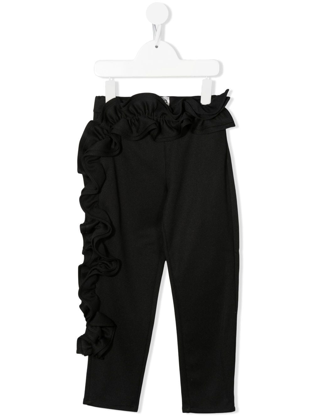 Simonetta ruffle-detail straight-leg trousers - Black von Simonetta