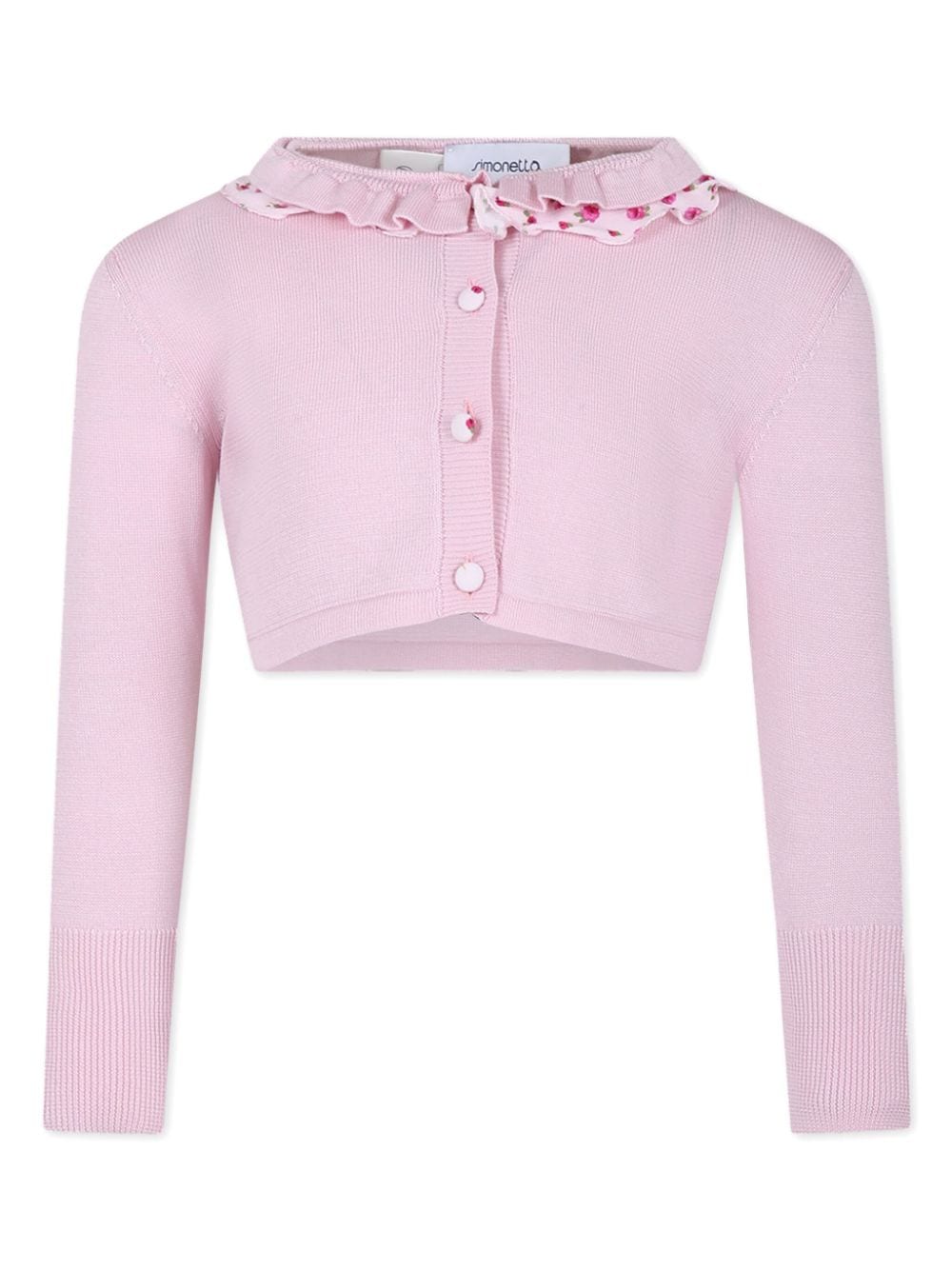 Simonetta ruffle-trim cropped cardigan - Pink von Simonetta