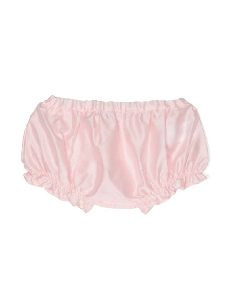 Simonetta ruffled satin bloomers - Pink von Simonetta