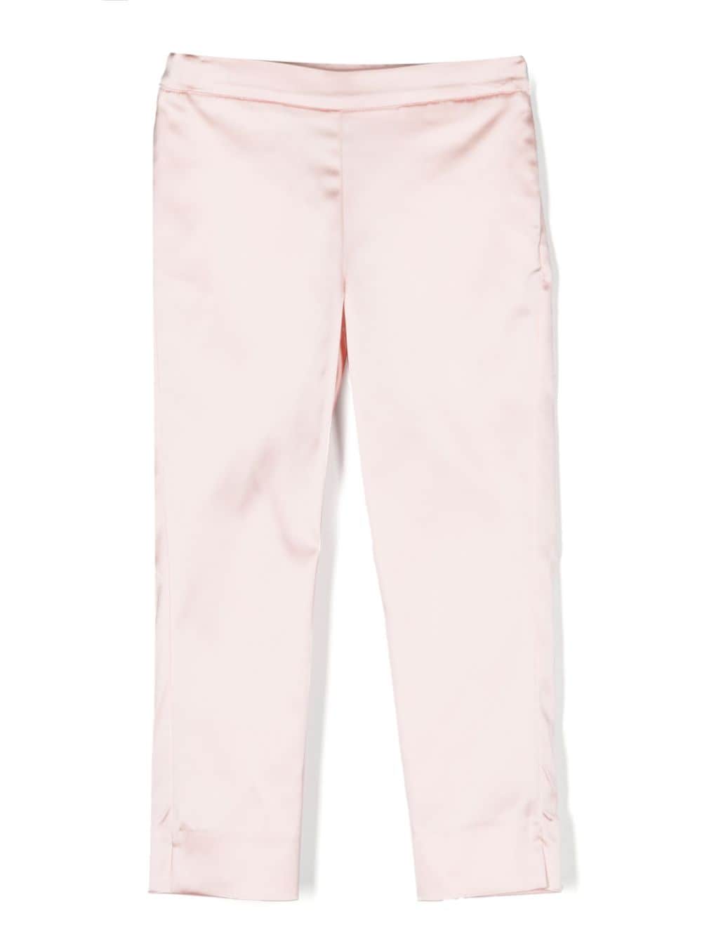 Simonetta side-stripe satin trousers - Pink von Simonetta