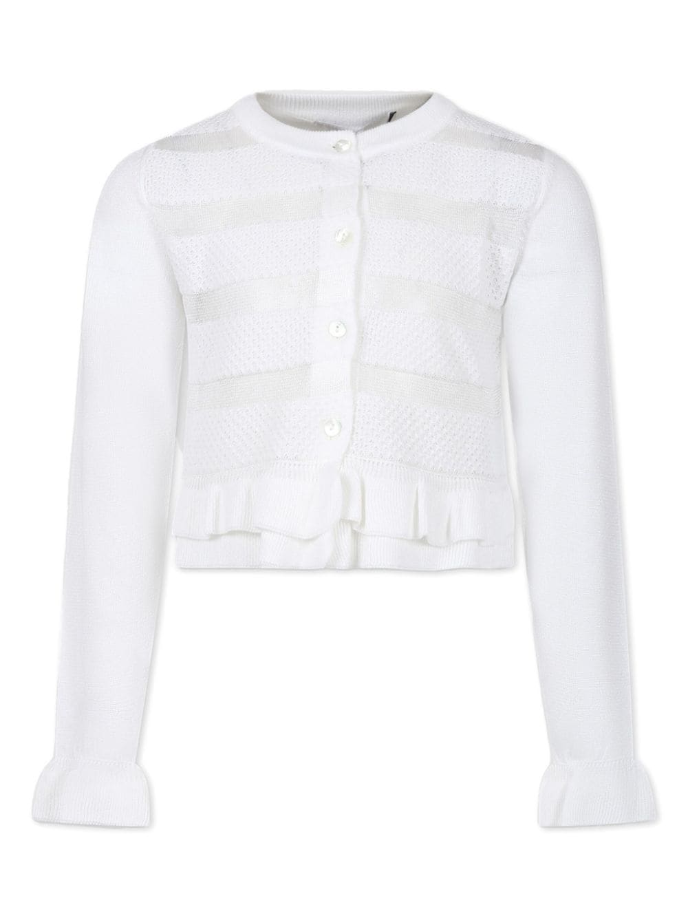 Simonetta striped cropped cardigan - White von Simonetta