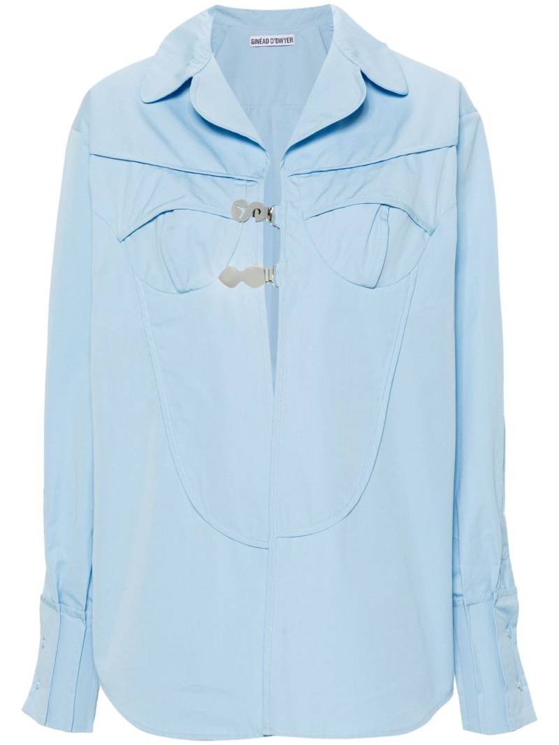 Sinead O'Dwyer Pyjama logo-buckle shirt - Blue von Sinead O'Dwyer