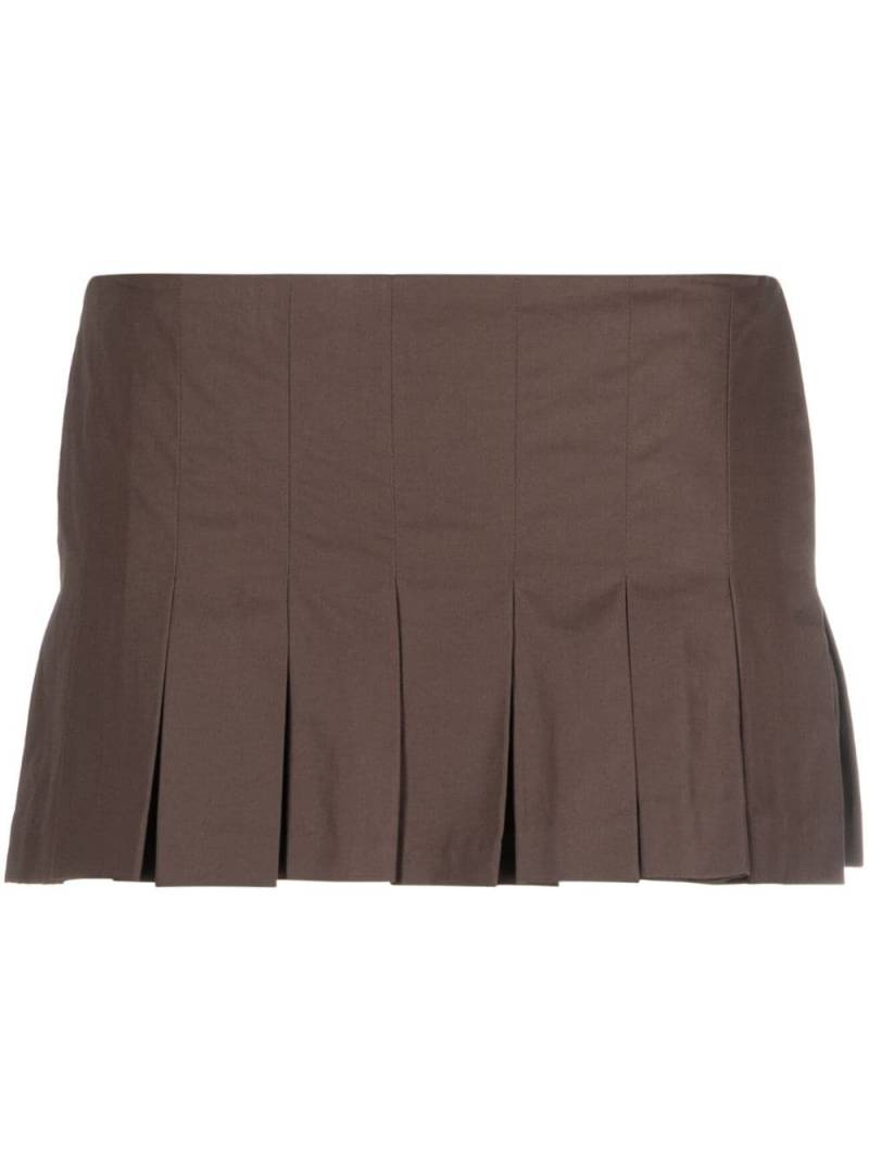 Sinead O'Dwyer pleated cotton skort - Brown von Sinead O'Dwyer