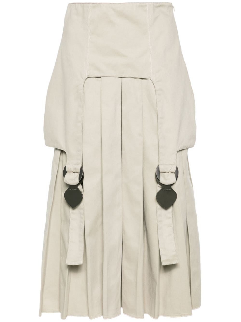 Sinead O'Dwyer pleated wide-leg trousers - Neutrals von Sinead O'Dwyer