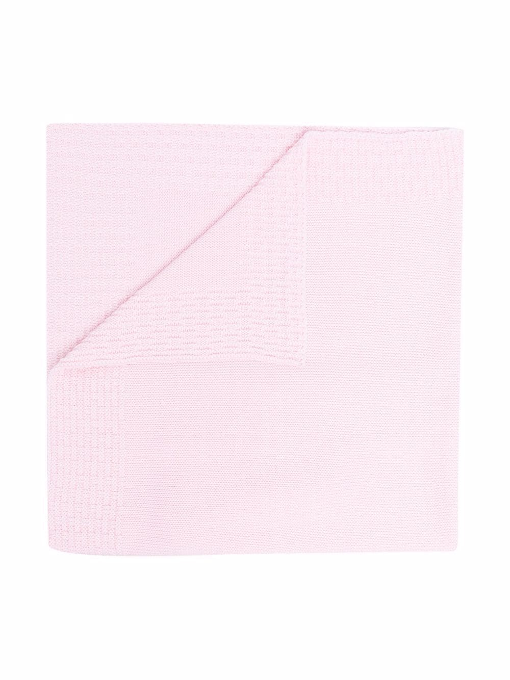 Siola bow-detail knitted blanket - Pink von Siola