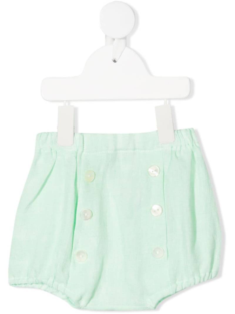 Siola button-up linen shorts - Green von Siola