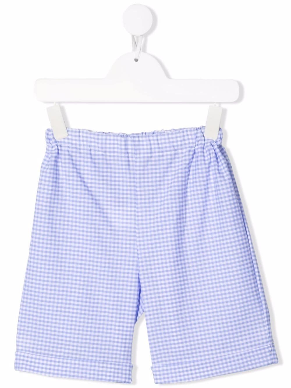 Siola check-print cotton shorts - Blue von Siola