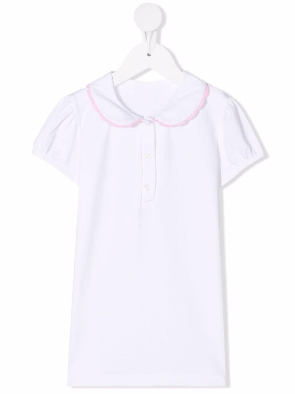 Siola contrast-trim cotton blouse - White von Siola