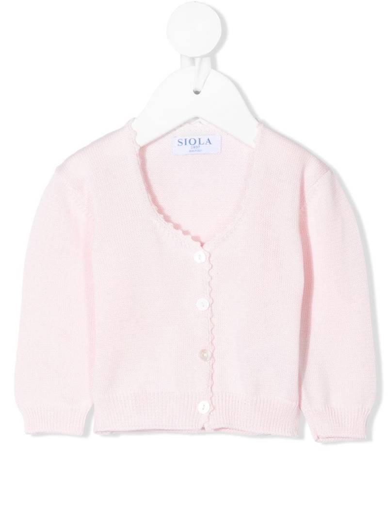 Siola scallop-edge cardigan - Pink von Siola