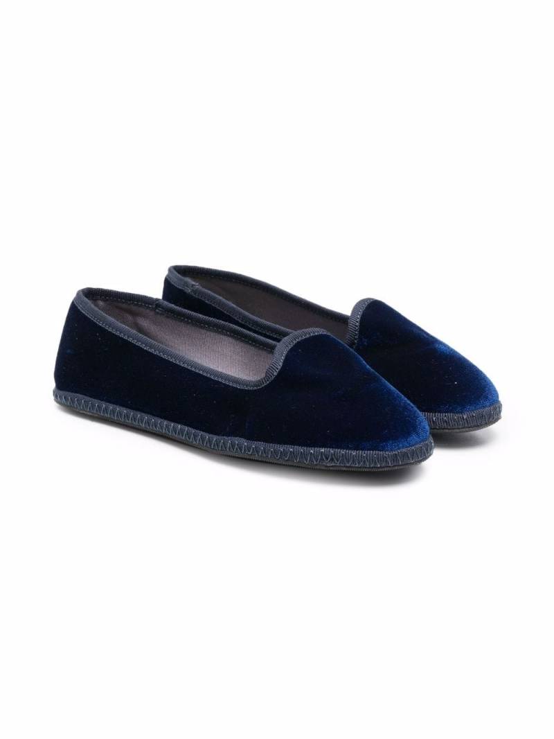 Siola slip-on velvet-effect loafers - Blue von Siola