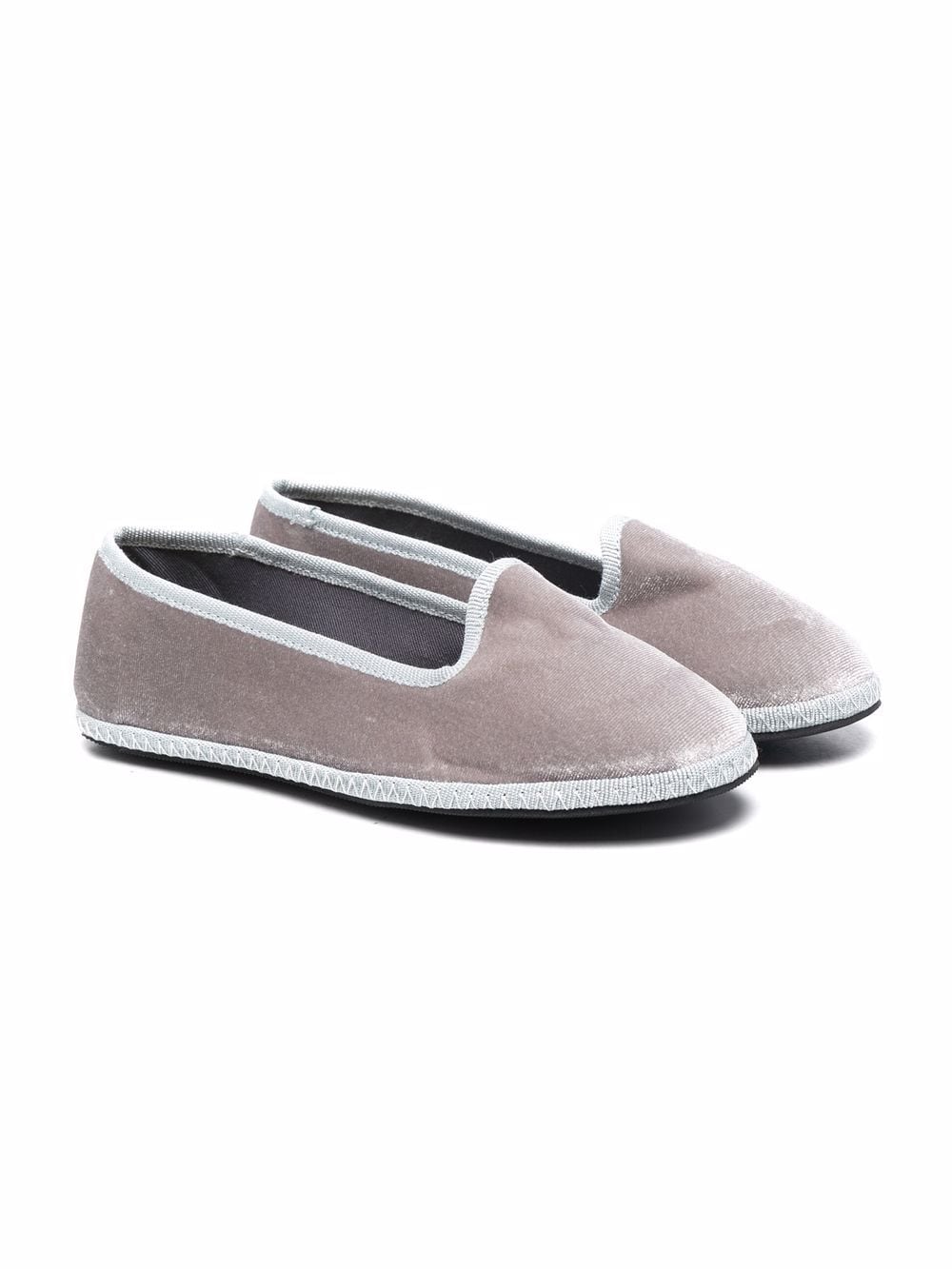 Siola slip-on velvet-effect loafers - Grey von Siola