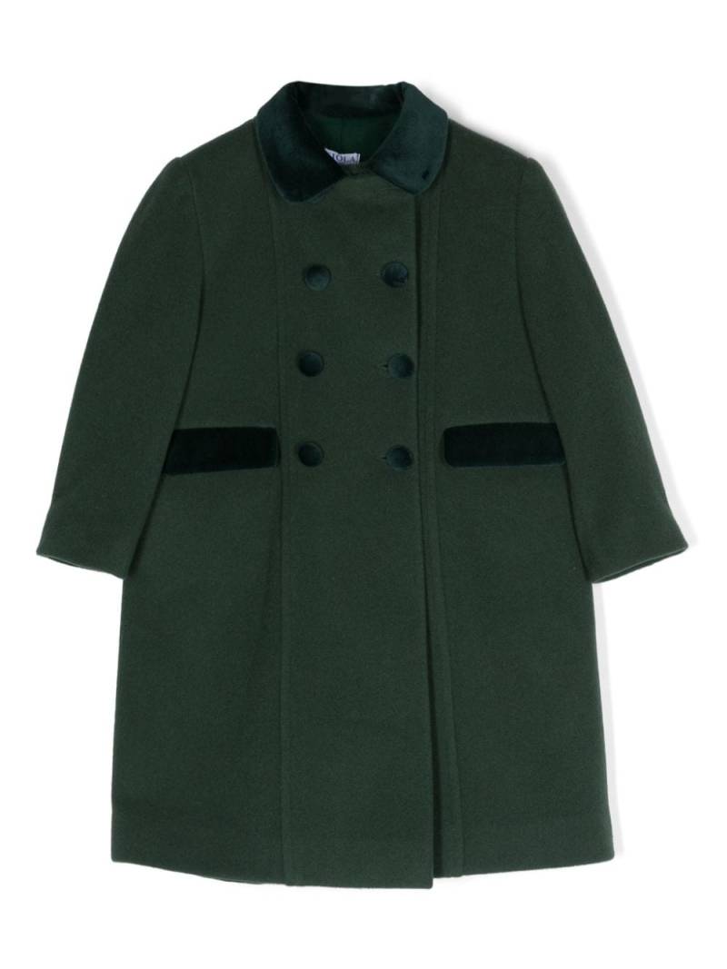 Siola spread-collar double-breasted coat - Green von Siola