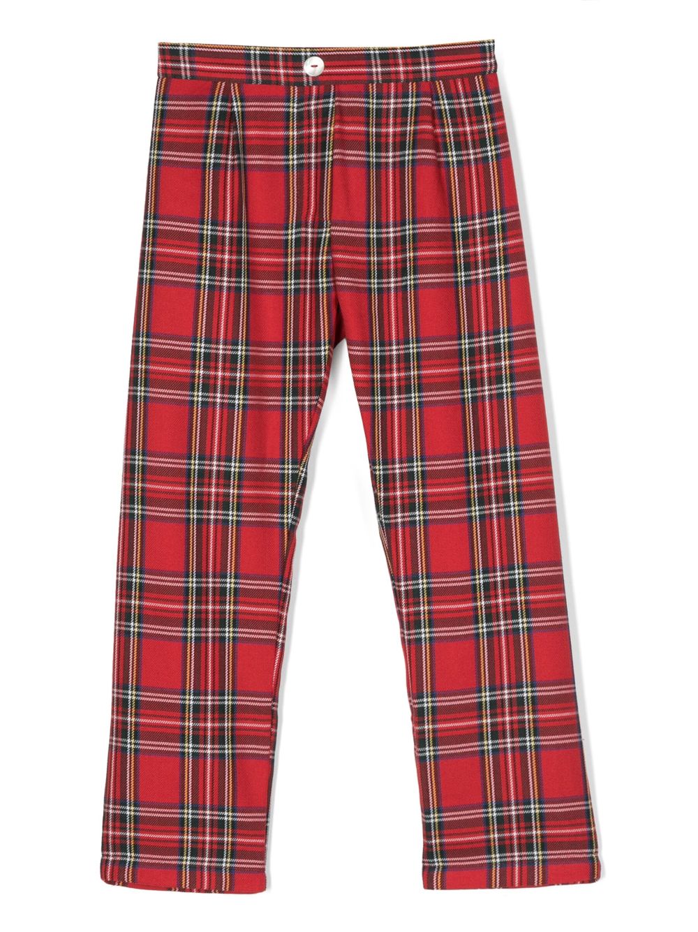 Siola tartan-print pleat trousers - Red von Siola