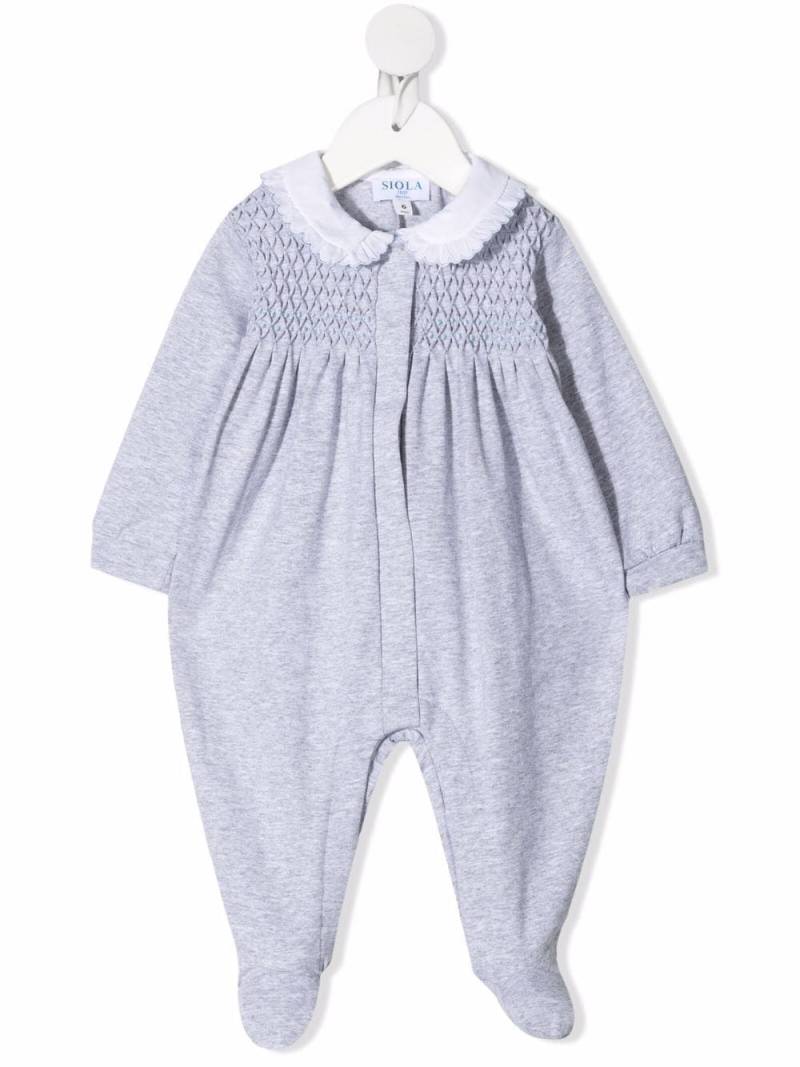 Siola textured panel stretch-cotton pajama - Grey von Siola