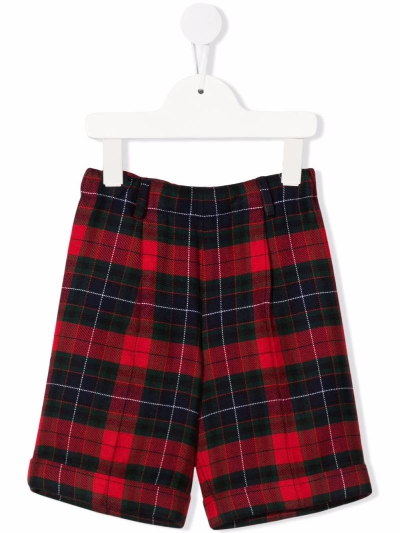 Siola virgin wool check shorts - Red von Siola