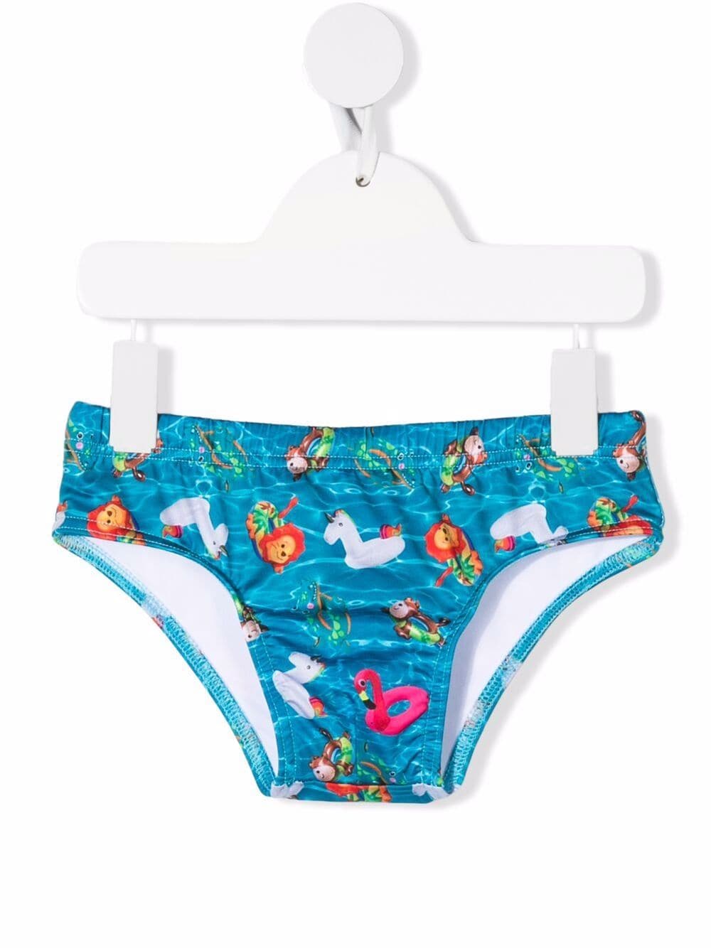 Siola water-print swimming trunks - Blue von Siola