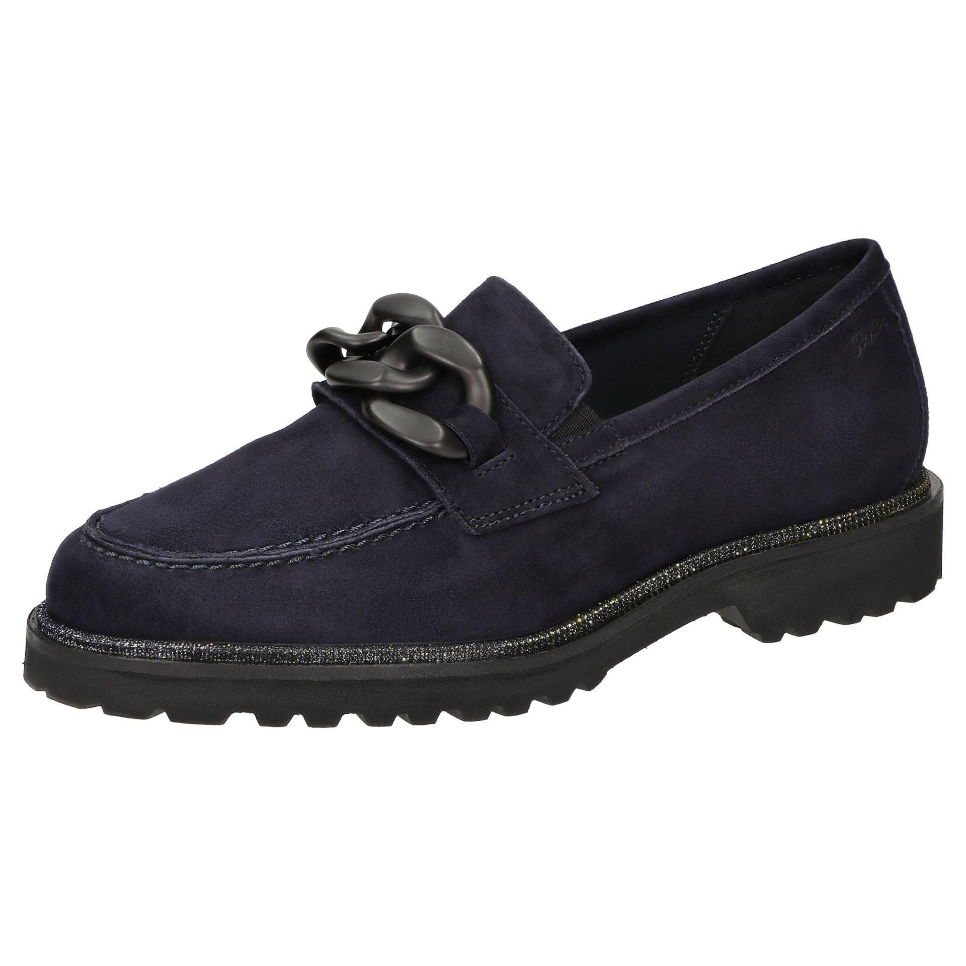 Slipper Meredith-744-h Damen Nachtblau 44 von Sioux