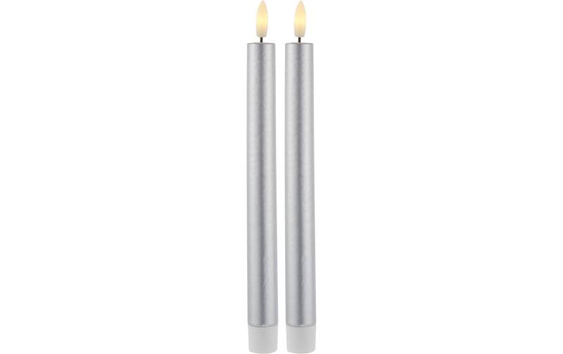 Sirius LED-Kerze »LED-Stabkerze Sille, 2er Set, Silberfarben« von Sirius