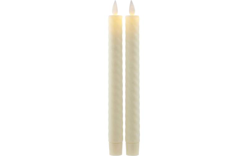 Sirius LED-Kerze »LED-Stabkerzen Sara Wave 2tlg Almond« von Sirius