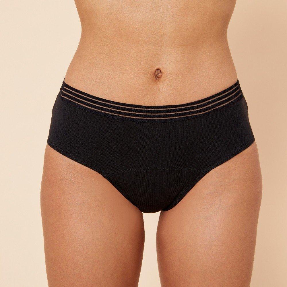 Menstruations-slip Shorty Zoé Medium Damen Schwarz Bedruckt L von Sisters Republic