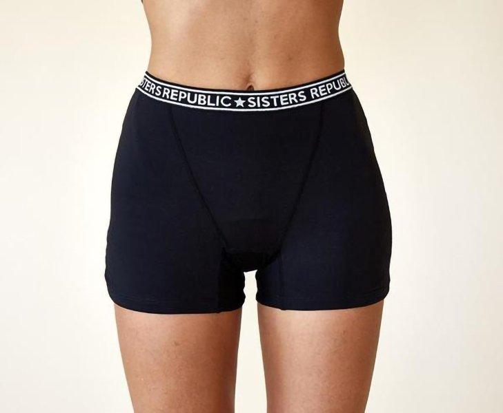 Komfortabler Periodenslip „boxer Ginger“ Super Mädchen Schwarz Bedruckt XL von Sisters Republic