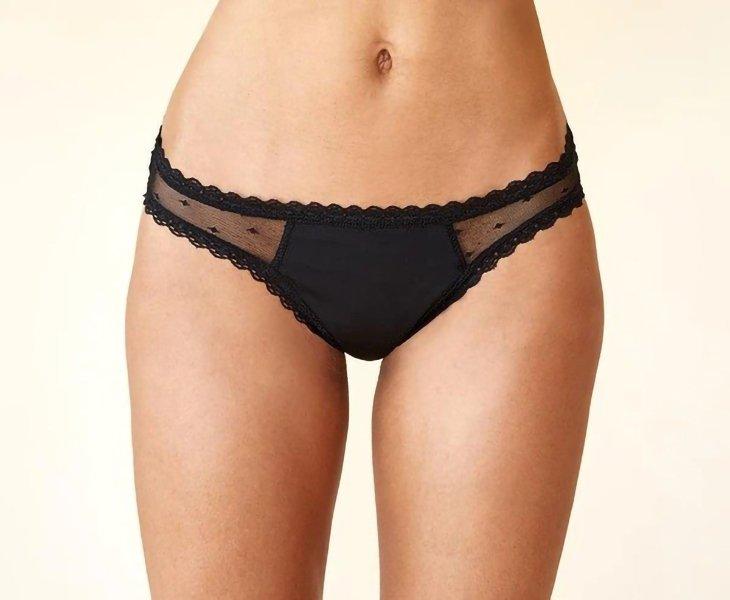 Sexy Periodenslip „bikini Sidonie“ Medium Mädchen Schwarz Bedruckt M von Sisters Republic