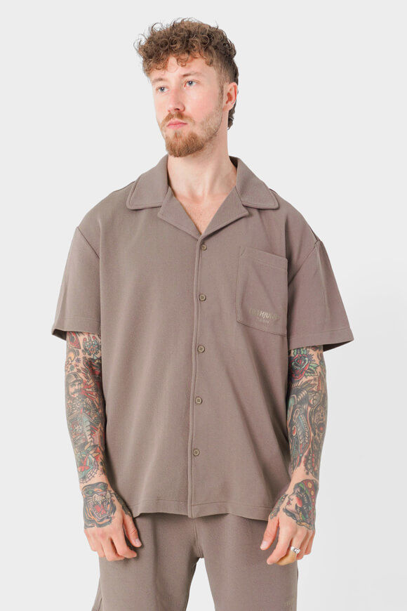 Sixth June Hemd aus Seersucker | Taupe | Herren | L Sixth June Hemd aus Seersucker | Taupe | Herren | L von Sixth June