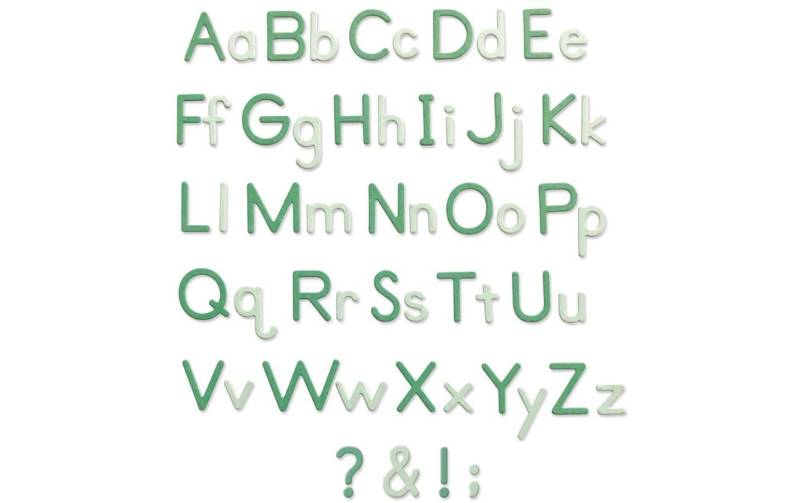 Sizzix Motivstanzer »Essential Type Thinlits 92 Matrizen« von Sizzix