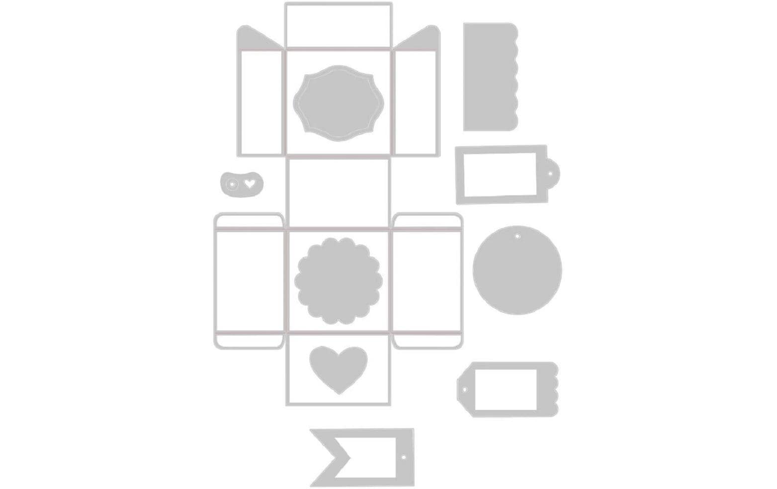 Sizzix Motivstanzer »Thinlits Plus 10er-Pack, Box und Etiketten« Sizzix Motivstanzer »Thinlits Plus 10er-Pack, Box und Etiketten« von Sizzix
