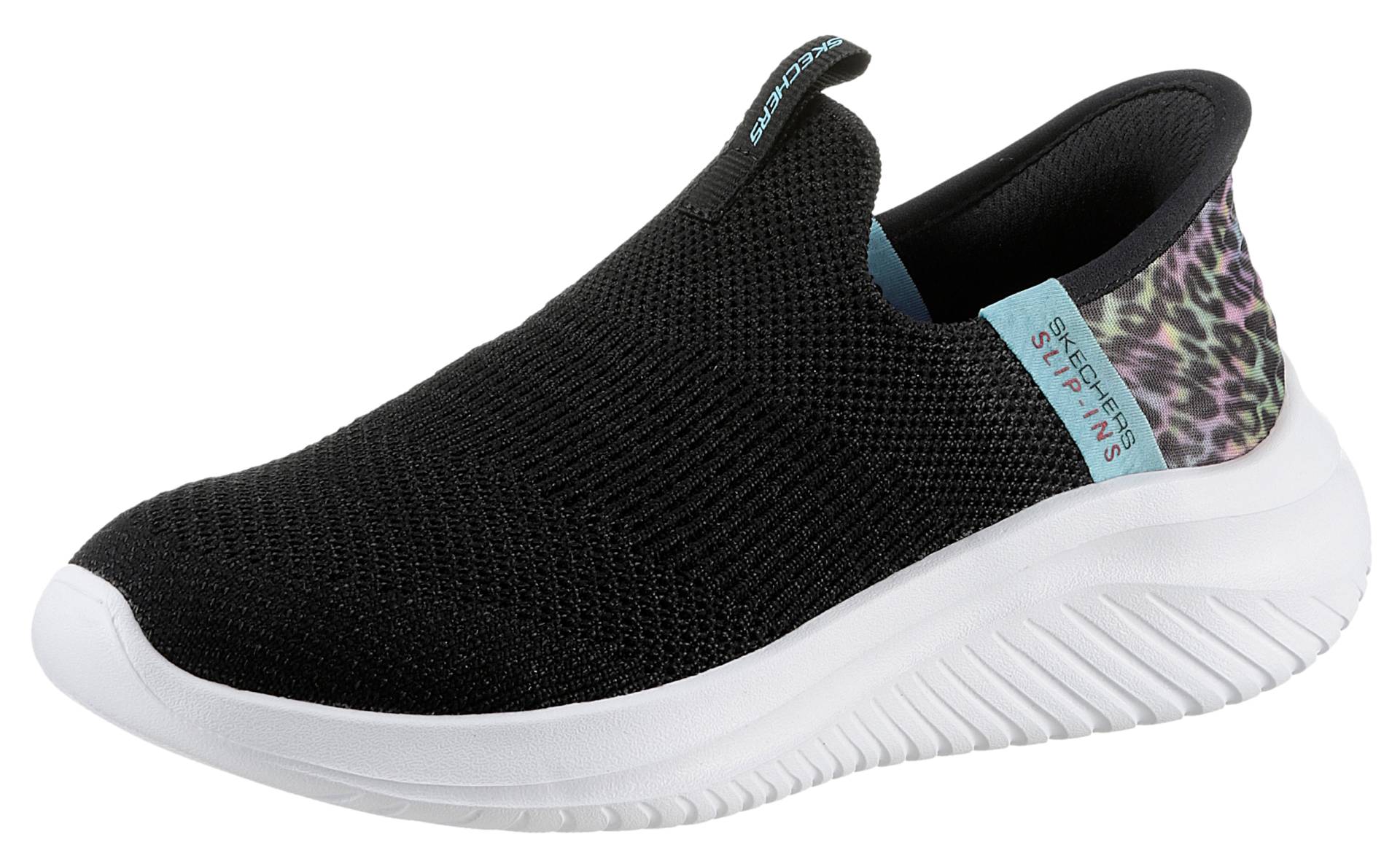 Skechers Kids Slip-On Sneaker »ULTRA FLEX 3.0 - COLORY WILD«, mit Leoprint an der Ferse von Skechers Kids