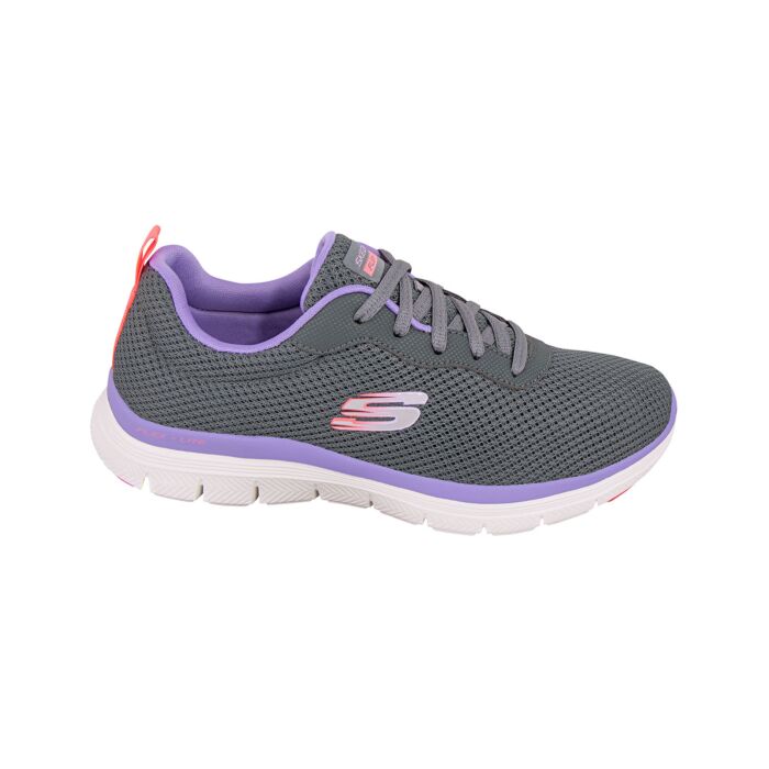 Skechers Flex Appeal 4.0 Schnürschuh für Damen anthrazit von Skechers