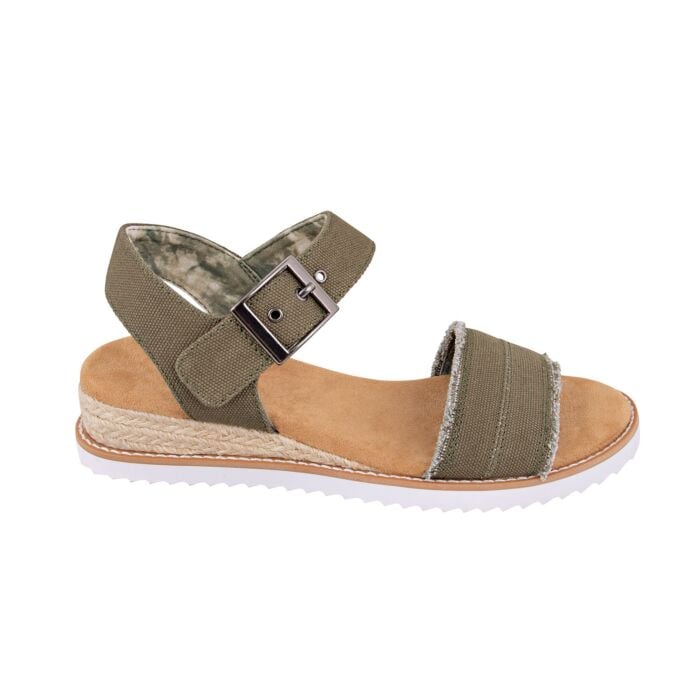 Skechers Sandalette für Damen aus Textil olive, 41 von Skechers