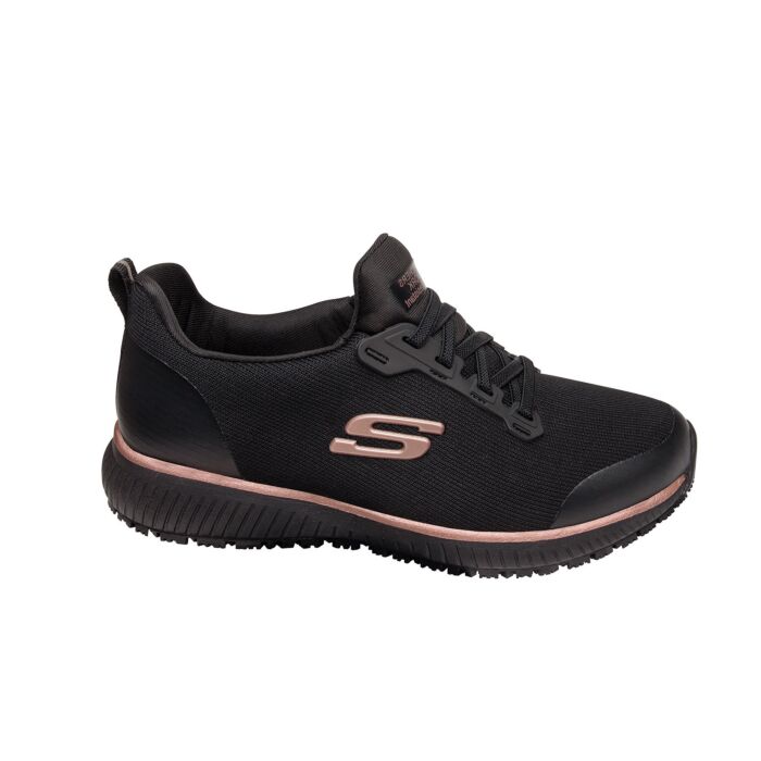 Skechers Work Anti-Rutsch Schlupfschuh Damen schwarz-gold, 38 von Skechers