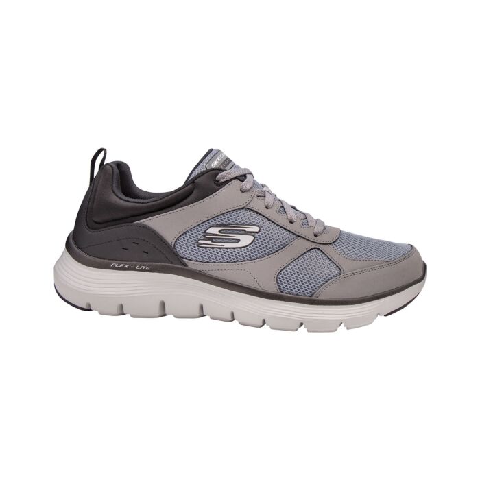 Skechers Flex Advantage 5.0 Schnürschuh für Herren aus Leder grau, 39 von Skechers