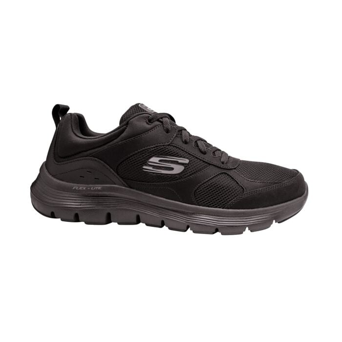 Skechers Flex Advantage 5.0 Schnürschuh für Herren aus Leder schwarz, 45 von Skechers