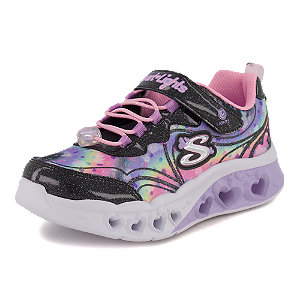 Skechers Flutter Heart Lights Mädchen Sneaker Schwarz von Skechers