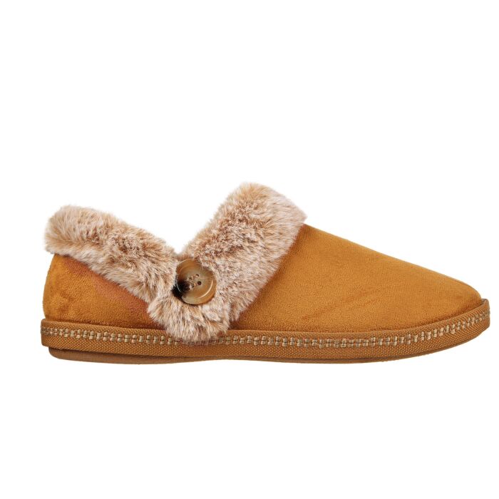 Skechers Hausschuh für Damen mit Warmfutter cognac, 37 von Skechers