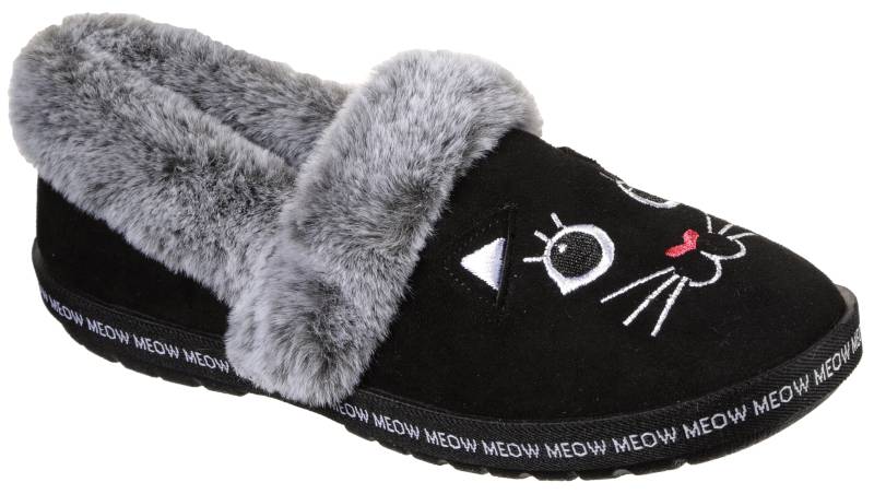 Skechers Pantoffel »TOO COZY MEOW PAJAMAS«, Hausschuh mit gesticktem Katzengesicht von Skechers