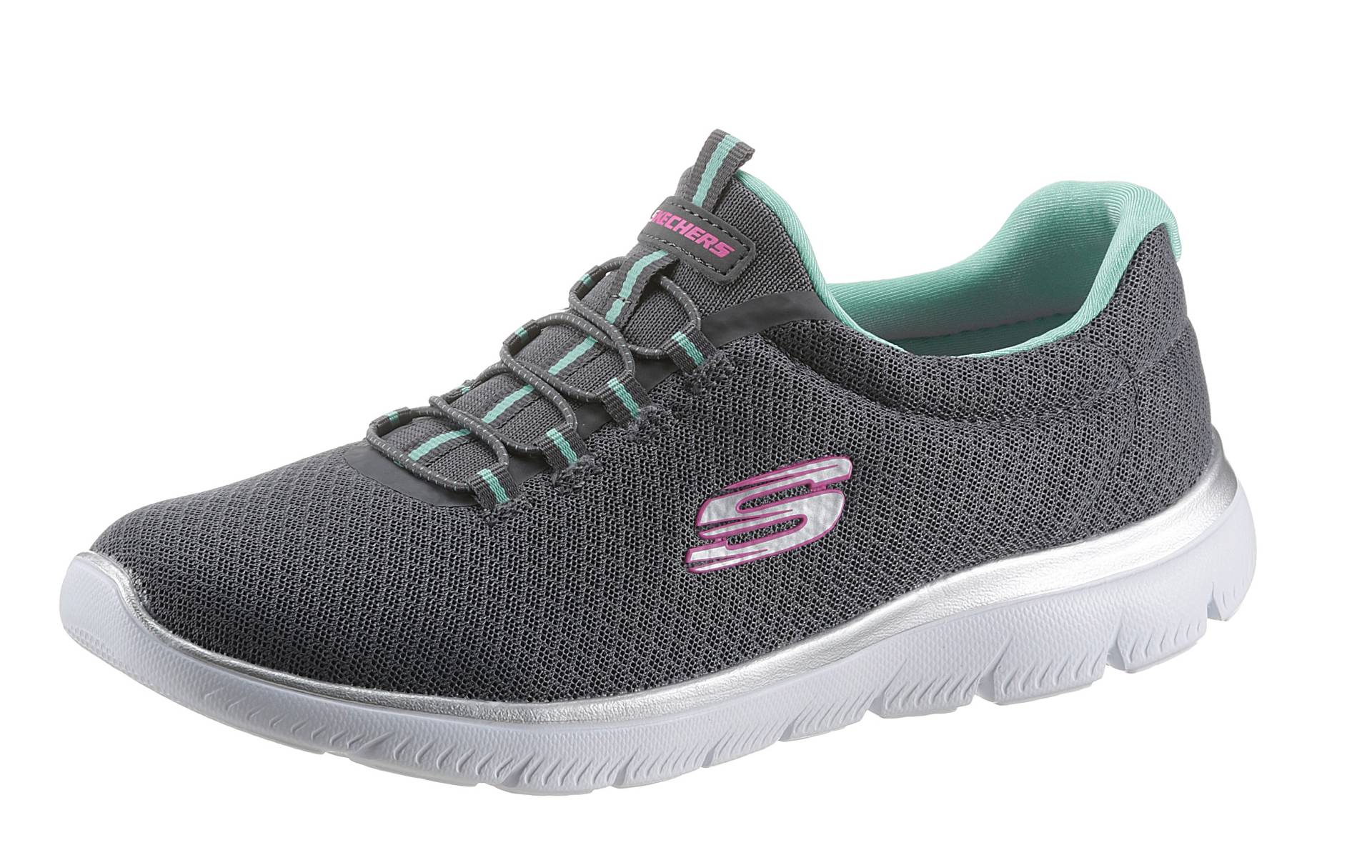 Skechers Slip-On Sneaker »SUMMITS«, Slipper, Freizeitschuh, Komfortschuh mit dezenten Kontrast-Details von Skechers