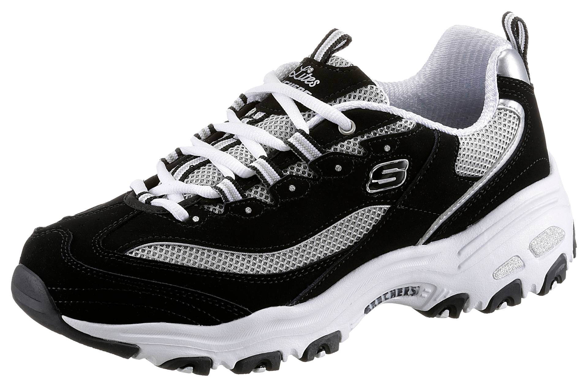 Skechers Sneaker »D'LITES - ROAM AROUND«, profilierter Gummi-Laufsohle, Freizeitschuh, Halbschuh, Schnürschuh von Skechers