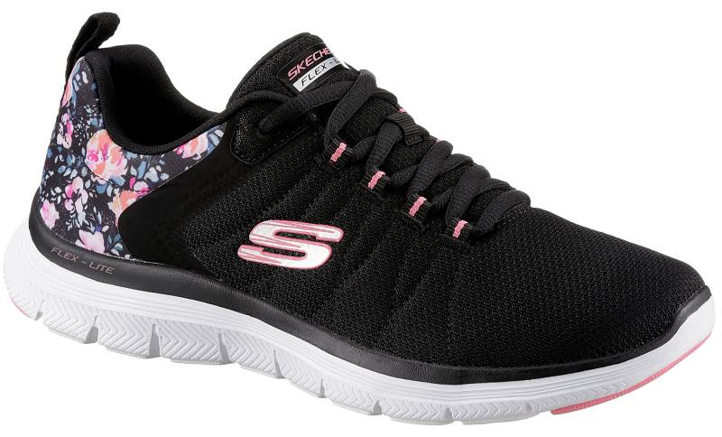 Skechers Sneaker »FLEX APPEAL 4.0 LET IT BLOSSOM«, mit Blumenprint an der Ferse, Freizeitschuh, Halbschuh, Schnürschuh von Skechers